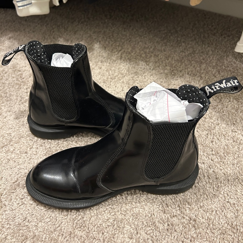 Dr Martens black flora Chelsea boots